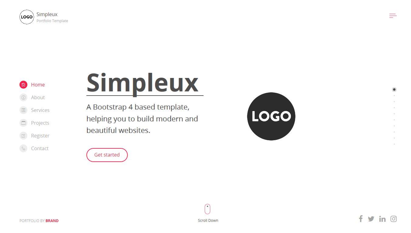 Simpleux Beautiful Creative Website Template For Agency Business And Portfolio Zip