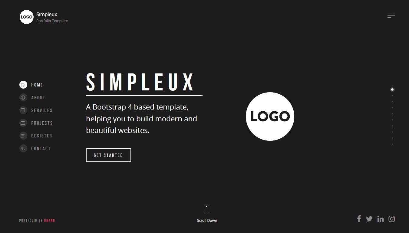 Simpleux Beautiful Creative Website Template For Agency Business And Portfolio Zip
